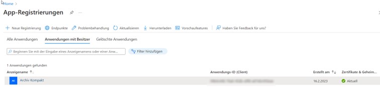 App-Registrierung