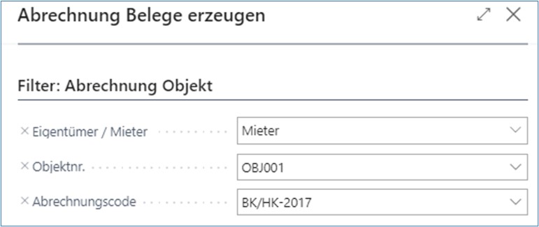 Abrechnung Belege erzeugen
