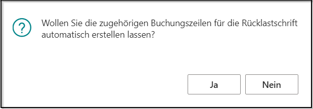 Rücklastschrift erstellen