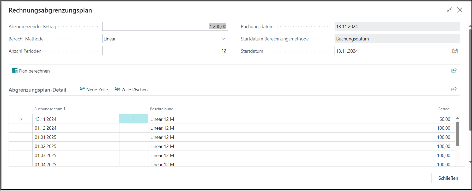 Rechnungsabgrenzungsplan