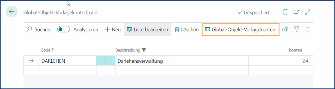 Global-Objekt-Vorlagekonto