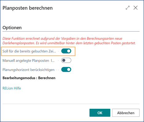 Planposten berechnen