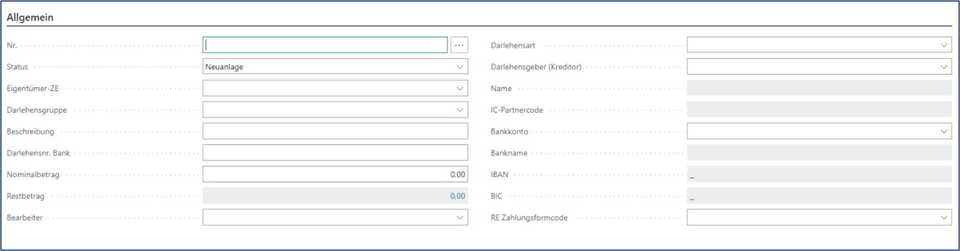 Kreditorische Darlehen