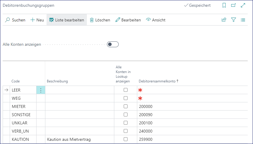 Debitorenbuchungsgruppe