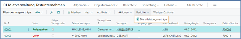 Dienstleistungsverträge