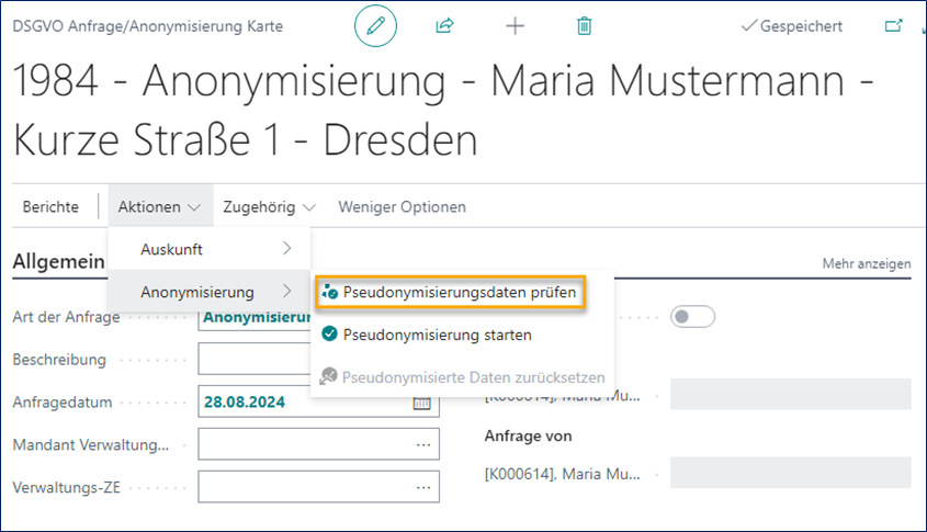 Anonymisierung prüfen