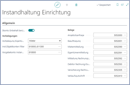 Instandhaltung Einrichtung