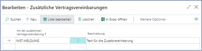 Vertragsvereinbarungen