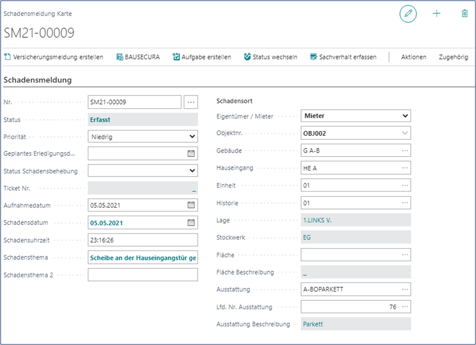 SchadensmeldungKarte