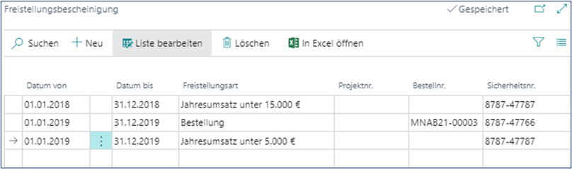 Freistellungsbescheinigung