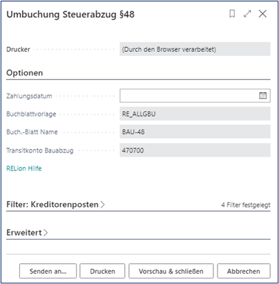 Umbuchung Steuerabzug