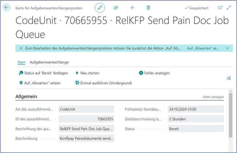Aufgabenwarteschlangenposten