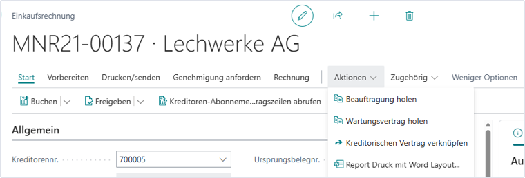 Einkaufsrechnung