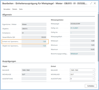Einheitenausprägung