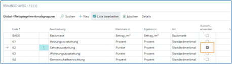 Auswertungsbereich anwenden