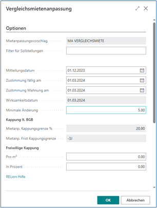 Vergleichsmietenanpassung