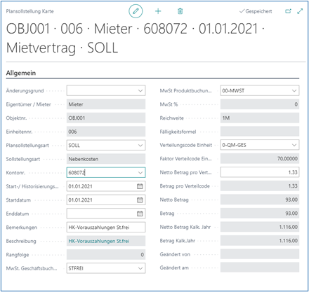 Plansollstellung Karte