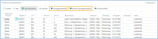 Einheitenvertragslaufzeiten