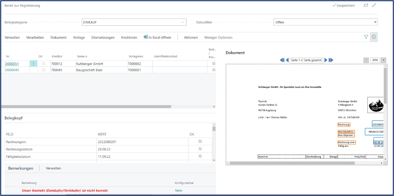 Bereit zur Registrierung