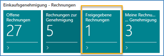 Freigegebene Rechnungen