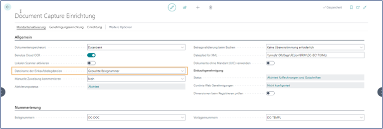 Document Capture Einrichtung