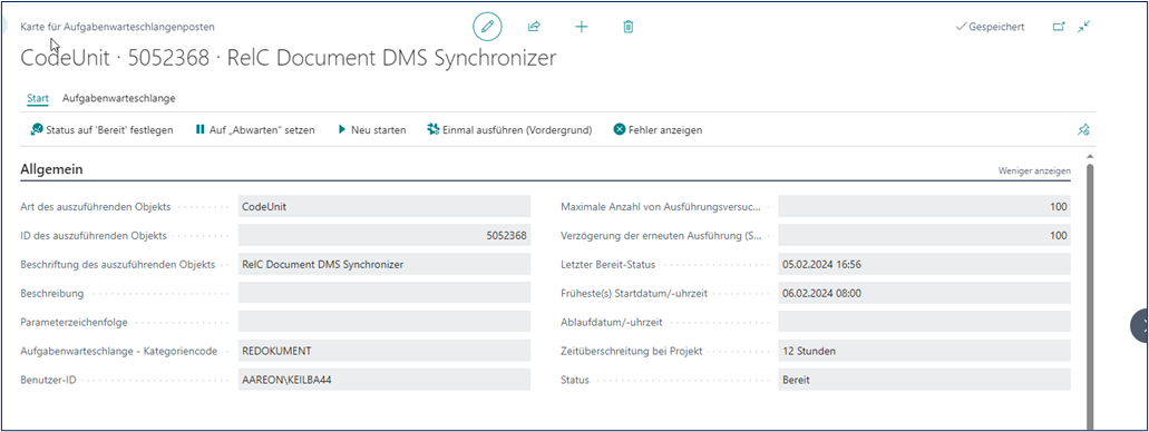 Aufgabenwarteschlange