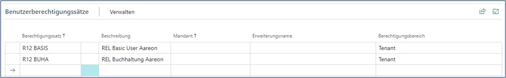 Benutzerberechtigungskarte