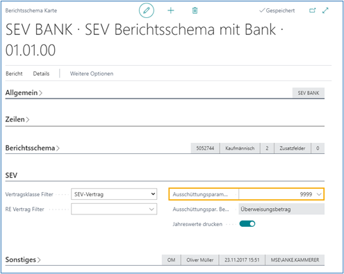 Auschüttungsparameter