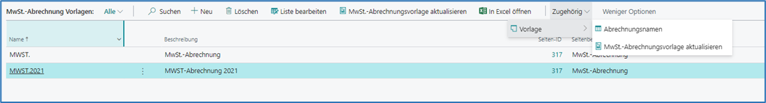Abrechnungsnamen