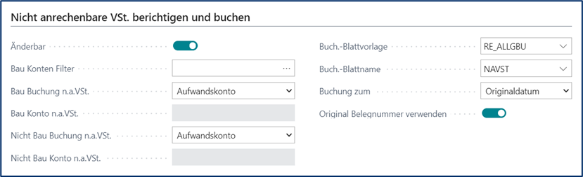 Nicht anrechenbare VST
