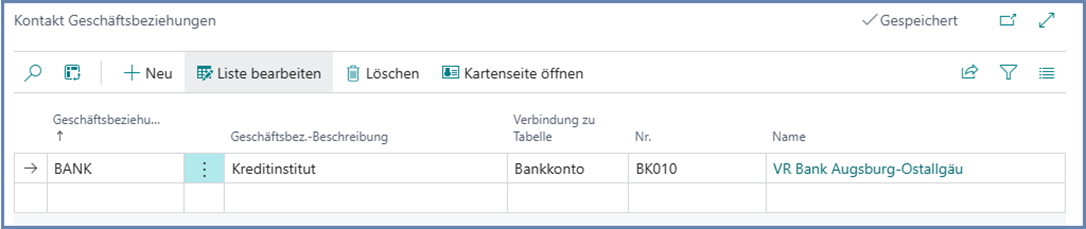 Kontakt Geschäftsfbeziehungen