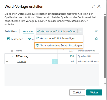 Nicht verbundene Entität
