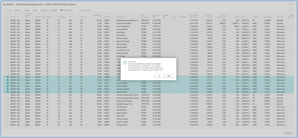 Einheitenvertragsübersicht