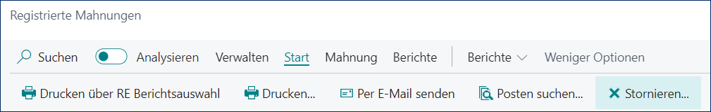 Registrierte Mahnungen
