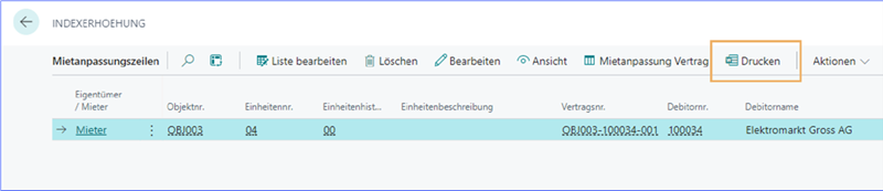 Mietanpassungszeilen