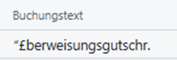 Buchungstext