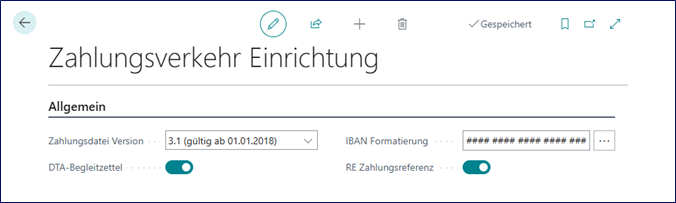 Zahlungsverkehr Einrichtung